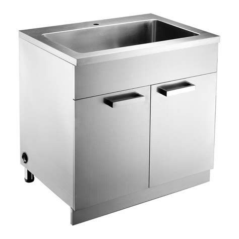 Stainless Steel Sink Base Cabinet w/ Built In Garbage 